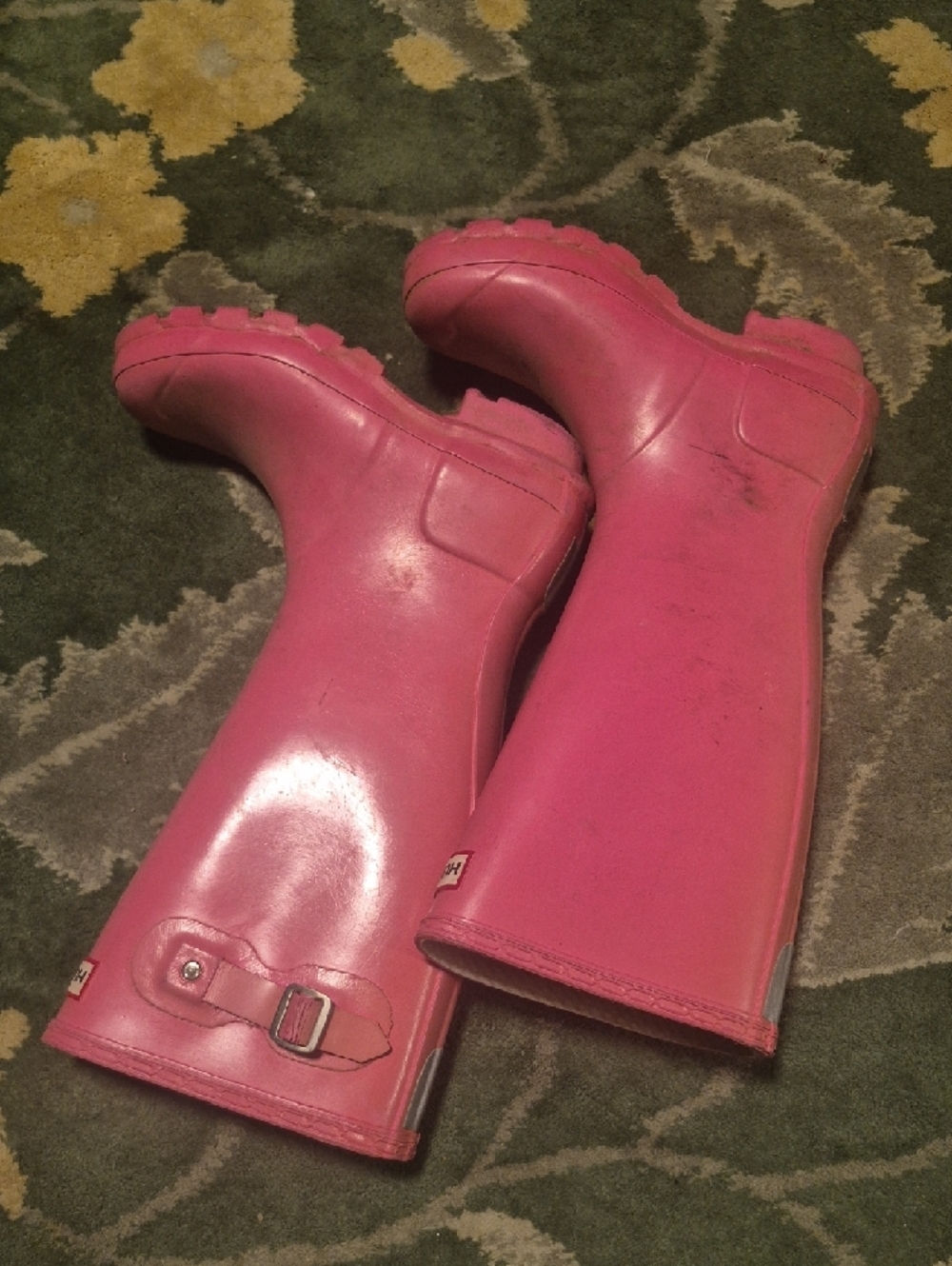 Hunter Pink Tall Women's Rain Boots - Picture 3 of 8